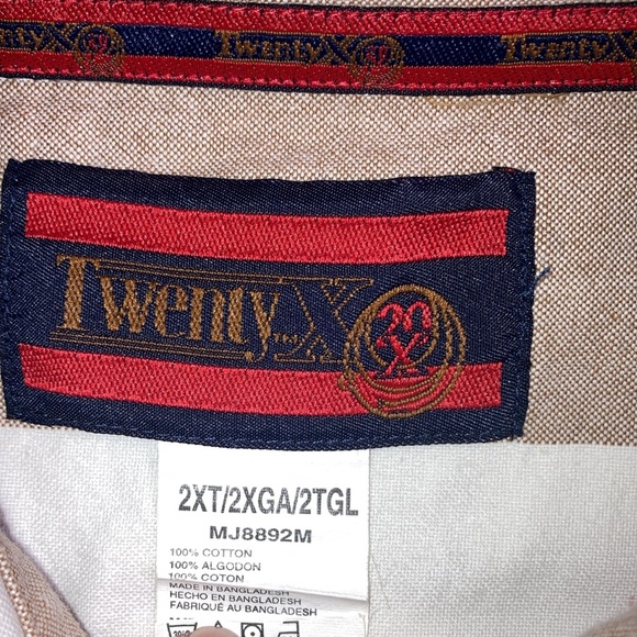 Mens EUC TwentyX Western Stripped Button Down 2XT Shirt - Picture 3 of 7